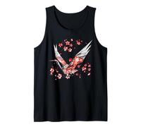 Gru T con Corona Rossa Origami Giapponese per Gli Canotta