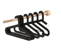 Grucce Appendiabiti antiscivolo in plastica, modelli più spessi di appendiabiti for dormitori, for la casa, antitraccia(Black,20Pcs)