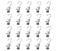 Grucce appendiabiti con mollette, mollette in acciaio inox, gancio a morsetto, grucce per pantaloni con mollette, set da 30 pezzi, clip multiuso, adatto per casa, cabina armadio e stoccaggio