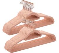 Grucce Appendiabiti In Velluto, 30 Pz Con Porta Cravatte E Gancio Color Oro Rosa