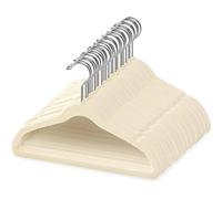 Grucce Appendiabiti Pack Of 10/20/30 Small Velvet Non-Slip Hanger Slim And Space Saving Swivel Hooks(Beige,20pcs)