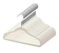 Grucce Appendiabiti Pack Of 10/20/30 Small Velvet Non-Slip Hanger Slim And Space Saving Swivel Hooks(White,30pcs)