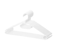 Grucce Berlona | 20 Pezzi | Appendini in Plastica Antiscivolo | Ganci Rotanti a 360° | Salvaspazio, Leggeri e Funzionali | 41 cm x 21 cm | Per Cappotti, Abiti, Camicie | Bianco