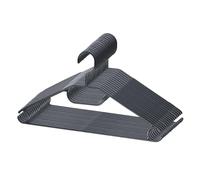 Grucce Berlona | 20 Pezzi | Appendini in Plastica Antiscivolo | Ganci Rotanti a 360° | Salvaspazio, Leggeri e Funzionali | 41 cm x 21 cm | Per Cappotti, Abiti, Camicie | Nero