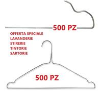 GRUCCE CAMICIE CAPPOTTI VESTITI SCATOLO 500 PZ in metallo Larg.40Cm spess. 2.2mm