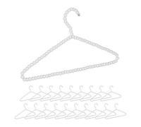 Grucce con perline bianche stampelle decorative Appendini per abiti 40 cm