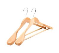 Grucce for abiti in legno massello con spalla larga, 3 pezzi, superficie liscia, adatte for maglioni, pantaloni e vestiti pesanti