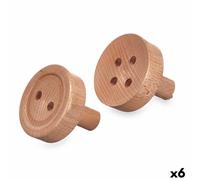 E_0002_S3631849 Gift Decor Grucce Marrone Legno Tasti Set 2 Pezzi (6 Unità) Casa