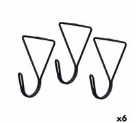 Gift Decor Appendiabiti Nero Metallo Triangolare Set 3 Pezzi (6 Pezzi)