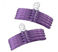 Grucce imbottite per abbigliamento da donna, in raso, antiscivolo, grucce imbottite per maglioni e vestiti imbottiti (10, viola)