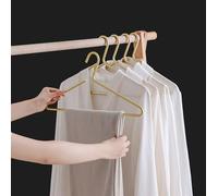 Grucce in alluminio opaco dorato, confezione da 10, 41,5 cm, extra smooth&Durable metallo camicia appendiabiti, in lega di alluminio, supporto per vestiti, appendere vestiti