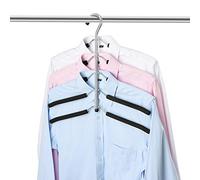 Grucce in Metallo, 5 in 1 Appendiabiti Multiuso Salvaspazio Non Scivola Grucce in Metallo Antiscivolo Perfette per Appendere Magliette, Giubbini, Cappotti, Camicie e Maglioni