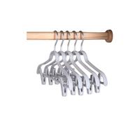 Grucce in plastica con clip, appendiabiti multifunzionali for dormitori, armadietti portaoggetti integrati(Grey,One Size)