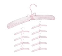 Grucce in raso rosa Appendini imbottiti Stampelle decorative Ganci per armadio