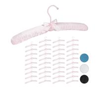 Grucce in raso rosa Stampelle imbottite Attaccapanni decorativi 38 cm 50 g