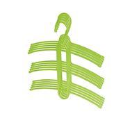 Grucce multiple in plastica salvaspazio, confezione da 5, durevoli, multifunzionali, antiscivolo, appendiabiti, organizer per cappotti, giacche, pantaloni, sotto il (verde, taglia unica)