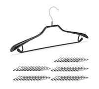 Grucce nere antiscivolo Appendini in metallo 44 cm PVC Grucce per completi