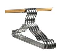 Grucce per Adulti, Grucce in Lega di Alluminio più Spesse, Grucce Senza Cuciture per La Casa, Grucce Antiscivolo per Abiti, Appendiabiti per Magliette, Armadi,Silver-10pcs