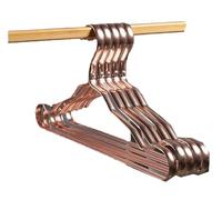 Grucce per Adulti, Grucce in Lega di Alluminio più Spesse, Grucce Senza Cuciture per La Casa, Grucce Antiscivolo per Abiti, Appendiabiti per Magliette, Armadi,Bruin-10pcs