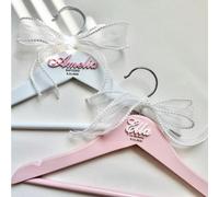 Gruccia per abito da battesimo per bambina, adatta per il battesimo, la prima comunione, la cresima e anche come gruccia per abito natalizio, regalo personalizzato, regalo per festa di nascità, regalo
