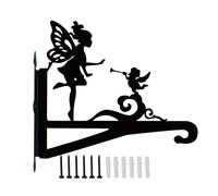 Gruccia per piante in ferro - Supporto da parete | Supporto decorativo per piante | Silhouette - Supporto per piante estetiche da parete per interni ed esterni - Anti ruggine - Ganci per piante