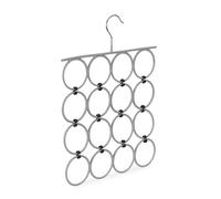 Gruccia per sciarpe grigie 16 anelli Antiscivolo Appendino per foulard 3 pz.