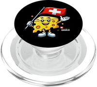 Grüezi - Funny Swiss Cheese Cartoon Festa nazionale della Svizzera PopSockets PopGrip per MagSafe