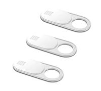 GrueGard Copertura Webcam, Copertura per Privacy della Camera del Laptop e del Telefono, Copertura per Camera a Scorrimento Ultra Sottile Opaca per Computer, Laptop, Webcam Cover (Bianco, 3Pcs)