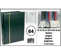 Classificatore album francobolli Rosso 64 Condiviso Bianco Pagine Safe 156-1