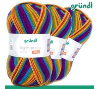 Gründl 3 X 400G Big Mamma Print Lana Morbida Facile Da Curare Filato 14 Colori
