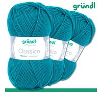 Gründl 3 X 50g Classico Maglia Lana Merino Superwash Poliacrilico 20 Colori