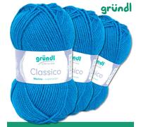 Gründl 3 X 50g Classico Maglia Lana Merino Superwash Poliacrilico 20 Colori