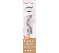 Gründl Addi CraSy Snakes - Ferri da Maglia Ergonomici con Forma Ondulata e Garanzia a Vita - Ferri per Calze - In Alluminio - 15 cm - 2,50 mm
