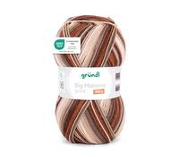Gründl - Big Mamma Print - Lana XXL per lavorare a maglia - Gomitolo grande 400 g / 1040 m - Gradiente di lana in 100% poliacrilico - crema rame-nocciola-greige