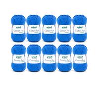 Gründl Cotton Fun Maglieria/Crochet (Filato Morbido in 100% Cotone, Certificato Oeko-Tex, g/115 m, Misura dell'ago: 3-4, 1 gomitolo á 50 g), Royal Blue, 31 x 32 x 7.5 cm, 1150 unità