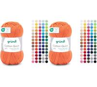 Gründl Cotton Quick Uni 1 x 50 g, Arancione Intenso (Confezione da 2)