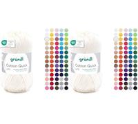Gründl Cotton Quick Uni 1 x 50 g, Bianco Lana (Confezione da 2)