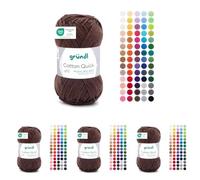 Gründl Cotton Quick Uni 1 x 50 g, Cioccolato (Confezione da 4)
