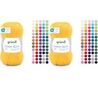 Gründl Cotton Quick Uni 1 x 50 g, Giallo Mais (Confezione da 2)