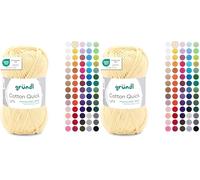 Gründl Cotton Quick Uni 1 x 50 g, Giallo Pastello (Confezione da 2)