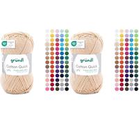 Gründl Cotton Quick Uni 1 x 50 g, Guscio d'Uovo (Confezione da 2)