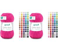 Gründl Cotton Quick Uni 1 x 50 g, Rosa Shocking (Confezione da 2)