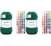 Gründl Cotton Quick Uni 1 x 50 g, Verde Abete (Confezione da 2)