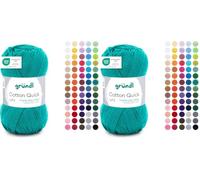 Gründl Cotton Quick Uni 1 x 50 g, Verde Smeraldo (Confezione da 2)