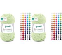Gründl Cotton Quick Uni 1 x 50 g, Verde Tiglio (Confezione da 2)