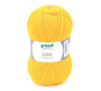 Grundl Lisa Premium Uni Filato, Acrylic, Mais Giallo, 50 g, 420 unità