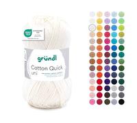 Gründl Filato Cotton Quick Uni 1 Gomitolo da 50 g, Bianco Lana