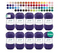 Gründl Filato Cotton Quick uni - lana sottile per uncinetto - filato da maglia - lucido e delicato sulla pelle - 100% cotone - 10 gomitoli 50 g / 125 m - spessore del ferro 3-4 - blu notte