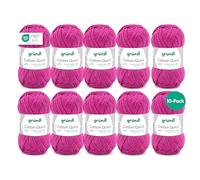 Gründl Filato per Maglia/Uncinetto Cotton Quick Uni, 10 gomitoli da 50 g (Filato dai Vivaci Colori 100% Cotone, Certificato Oeko-Tex®, 50 g / 125 m, Ferri: 3-4, 10 x 50 g), Orchid