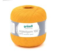 Gründl Filato per Uncinetto Häkelgarn 100 Filo, Arancia, 566 m